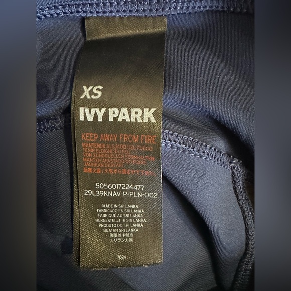 Ivy Park Yoga Athleisure Mesh Leggings Blue & Black Size XS - Picture 9 of 12